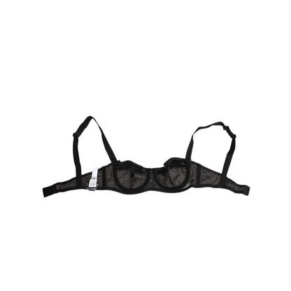 Dolce & Gabbana Black Sheer Mesh Underwire Bra Underwear