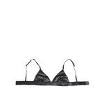 Dolce & Gabbana Black Silk Satin Triangle Soft Cup Underwear