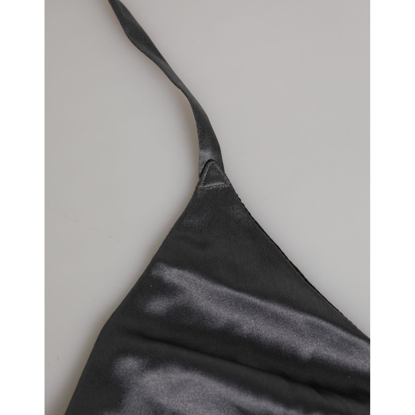 Dolce & Gabbana Black Silk Satin Triangle Soft Cup Underwear