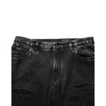 Dolce & Gabbana Black Washed Ripped Loose Cotton Denim Jeans with distressed details and relaxed fit