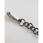 Dolce & Gabbana Blue Yellow DG Rubber Logo Silver Men Keychain Keyring