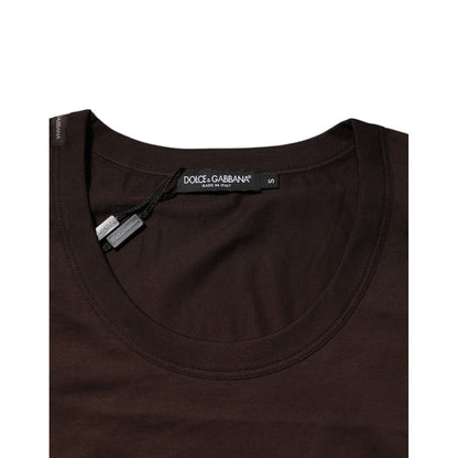 Dolce & Gabbana Brown Cotton Sleeveless Underwear Men Tank Top
