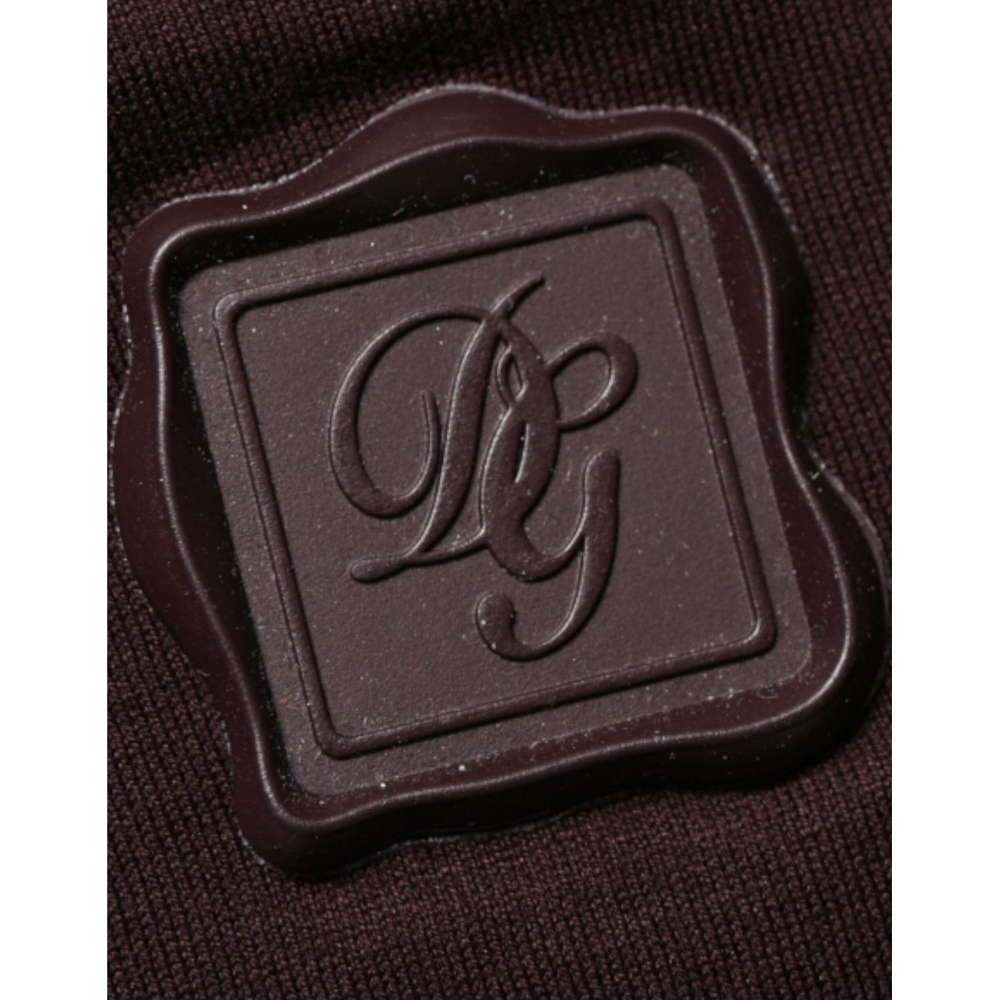 Dolce & Gabbana Brown Logo Plaque Cotton Crew Neck T-shirt