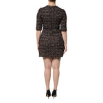 Dolce & Gabbana Brown Tweed Short Sleeves A-line Mini Dress