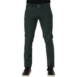 Dolce & Gabbana Green Cotton Corduroy Skinny Pants PAN76406-50