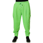 Dolce & Gabbana Neon Green Cargo Jogger Men Sweatpants Pants PAN75201-52