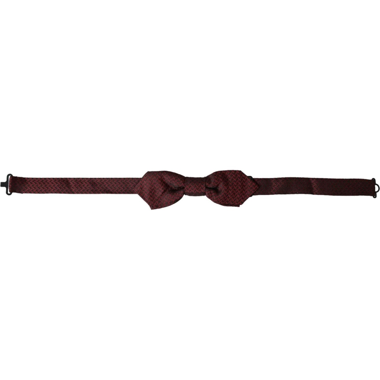 Dolce & Gabbana Red Silk Fantasy Adjustable Neck Men Bow Tie FT3937