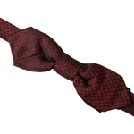 Dolce & Gabbana Red Silk Fantasy Adjustable Neck Men Bow Tie FT3937