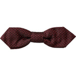 Dolce & Gabbana Red Silk Fantasy Adjustable Neck Men Bow Tie FT3937