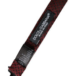 Dolce & Gabbana Red Silk Fantasy Adjustable Neck Men Bow Tie FT3937