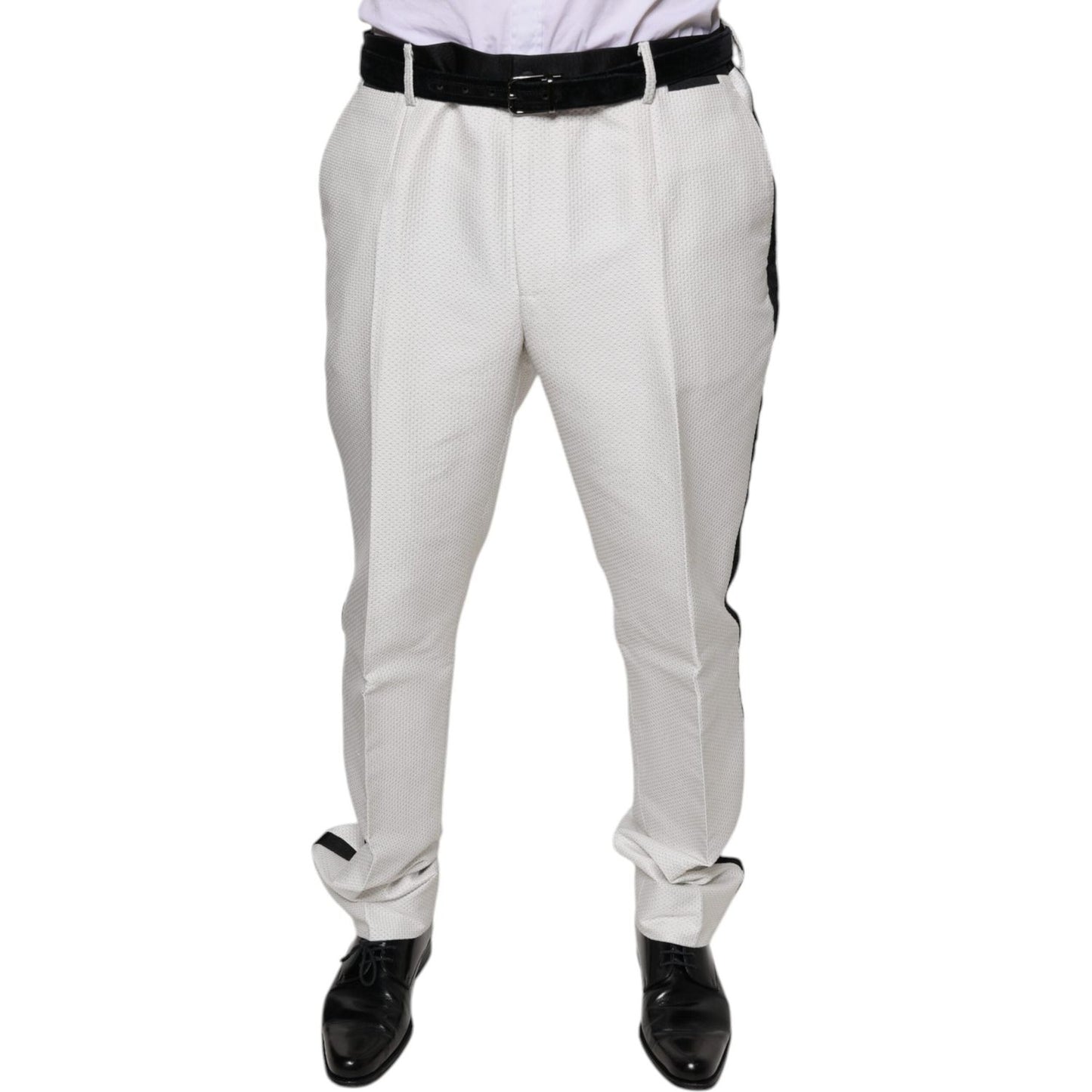 Dolce & Gabbana White Polyester Formal Dress Pants PAN75568-54