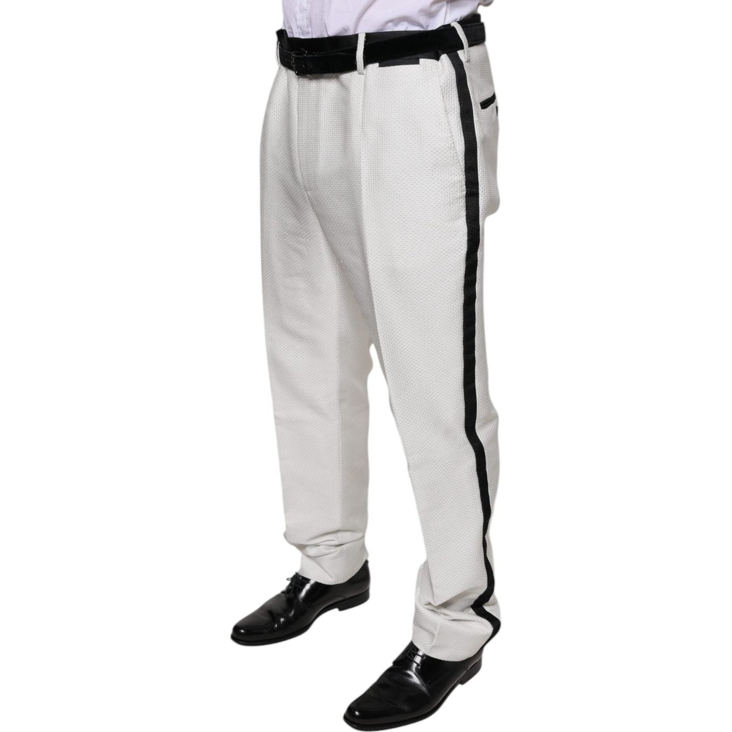 Dolce & Gabbana White Polyester Formal Dress Pants PAN75568-54
