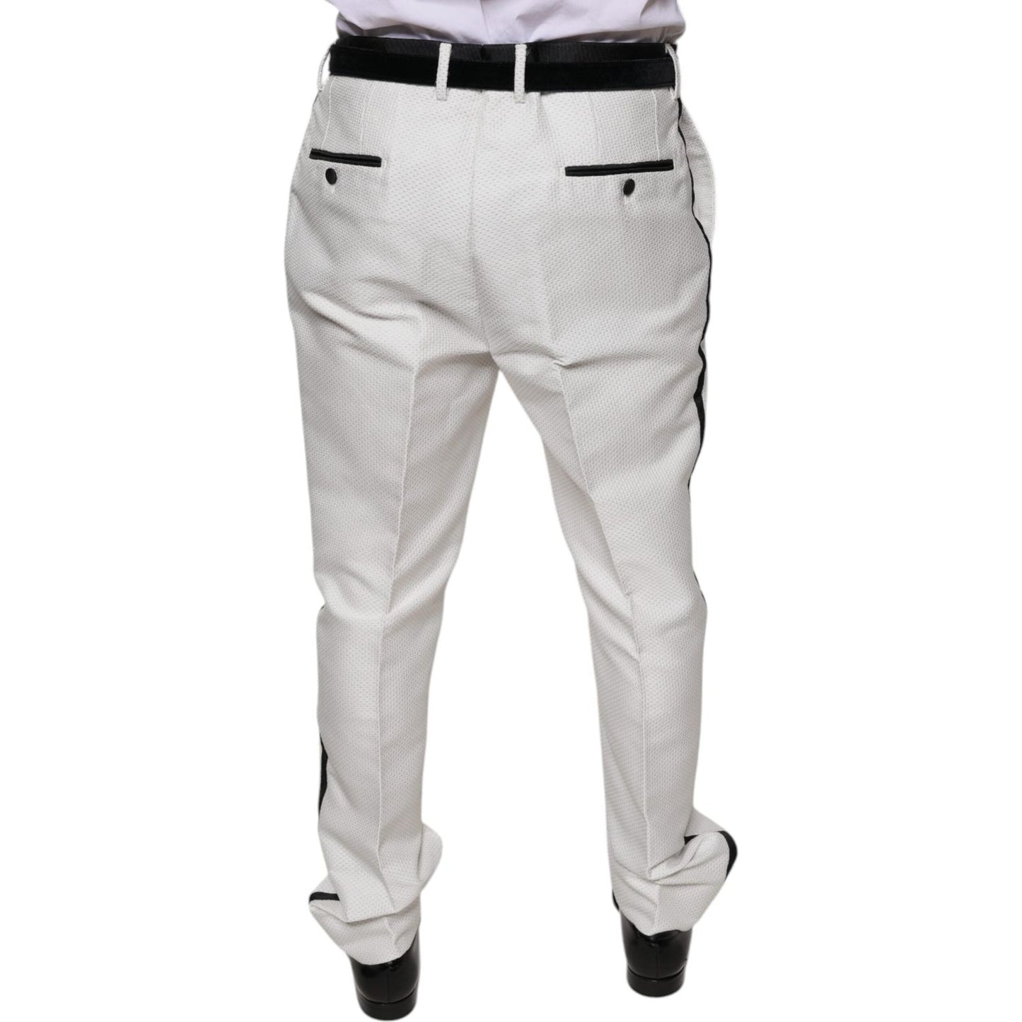 Dolce & Gabbana White Polyester Formal Dress Pants PAN75568-54