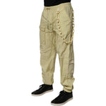 Dolce & Gabbana Yellow Nylon Cargo Chain Men Jogger Pants PAN75193-48