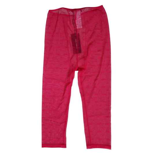 Dolce & Gabbana Fuchsia Logo Lace Tight Midi Trousers Underwear, elegant lace design, luxurious, comfortable fit, made in Italy.