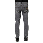 Dolce & Gabbana Gray Cotton Skinny Denim Trouser Jeans