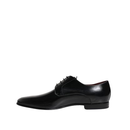 Dolce & Gabbana Men Dress Black Calfskin Leather Derby Shoes