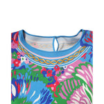 Dolce & Gabbana Multicolor Floral Print Silk Tunic Blouse Top