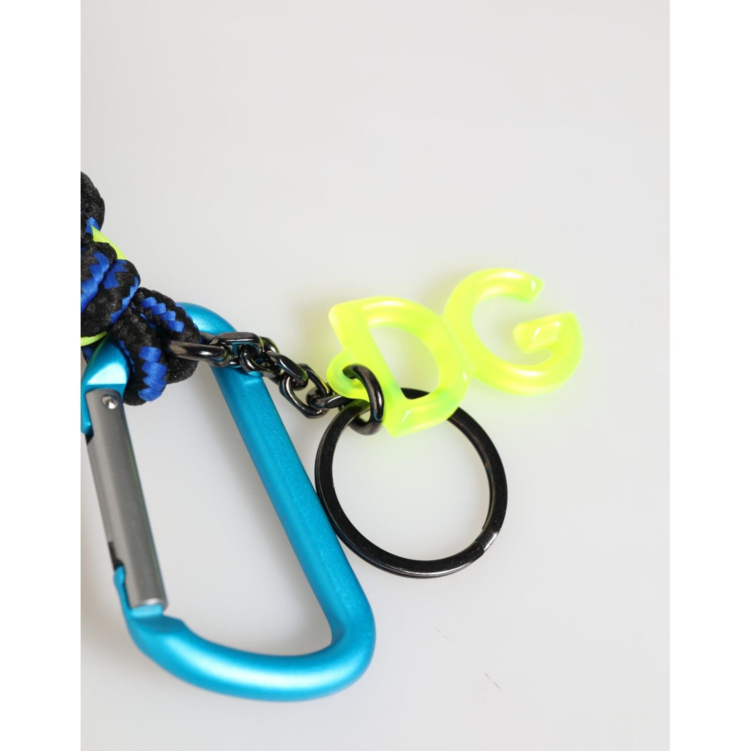 Dolce & Gabbana Multicolor Leather Tape String DG Logo Keychain Keyring