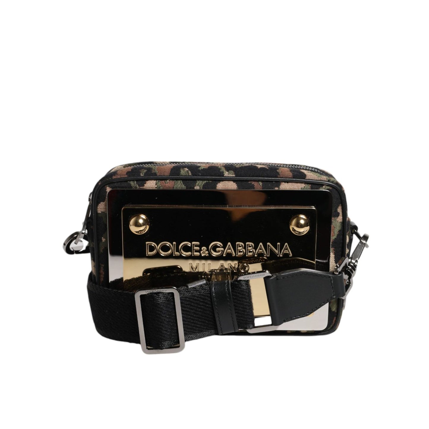Dolce & Gabbana Multicolor Leopard Jacquard DG Logo Crossbody Bag