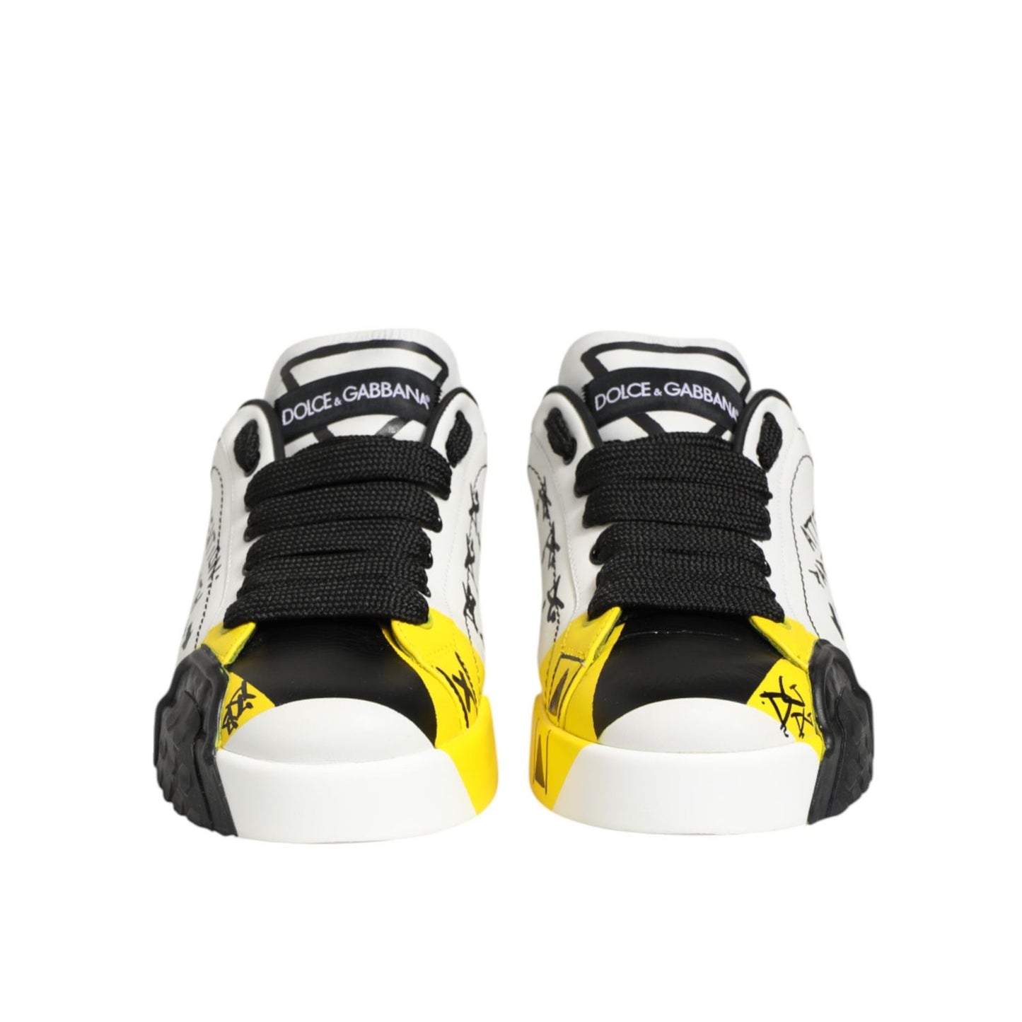 Dolce & Gabbana Multicolor Lettering Portofino Sneakers Shoes