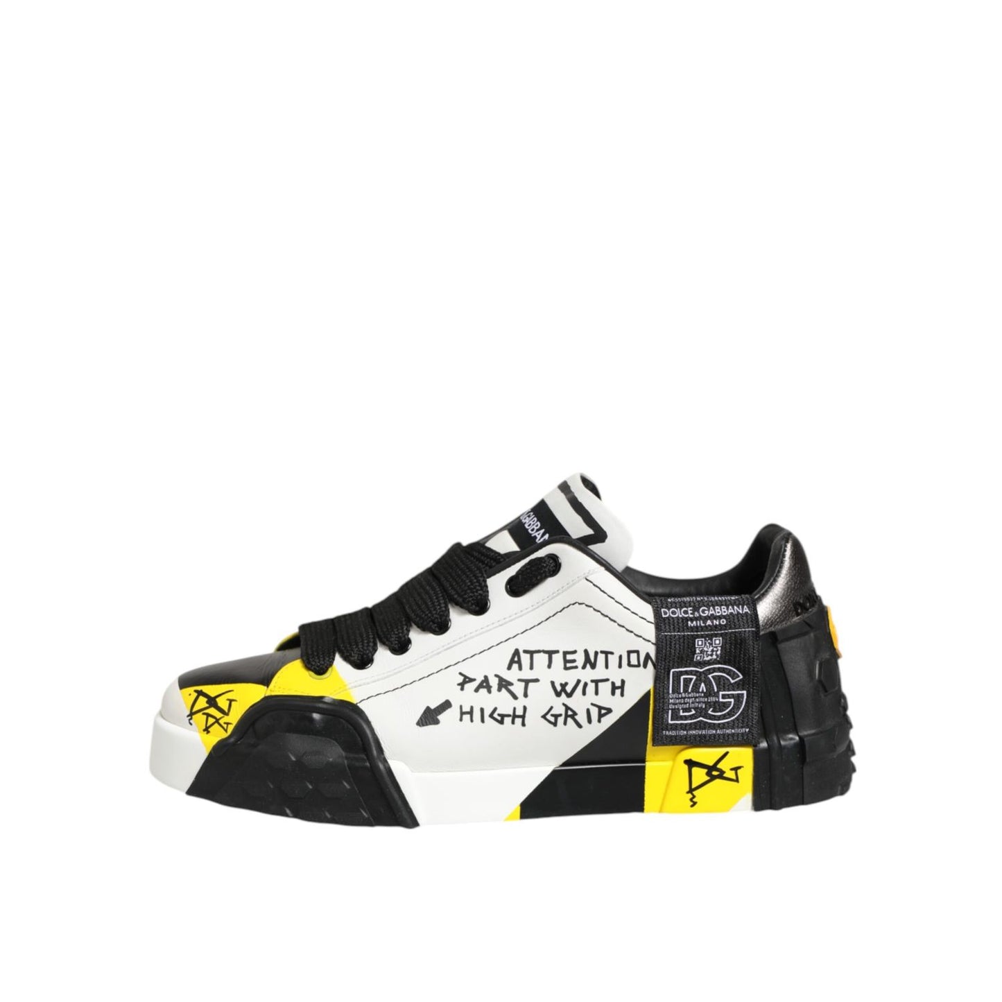 Dolce & Gabbana Multicolor Lettering Portofino Sneakers Shoes