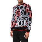 Dolce & Gabbana Multicolor Logo Monogram Crew Neck Sweater
