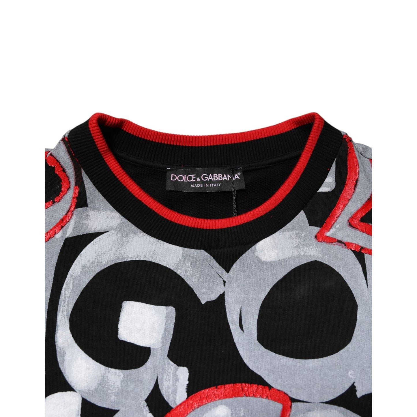 Dolce & Gabbana Multicolor Logo Monogram Crew Neck Sweater