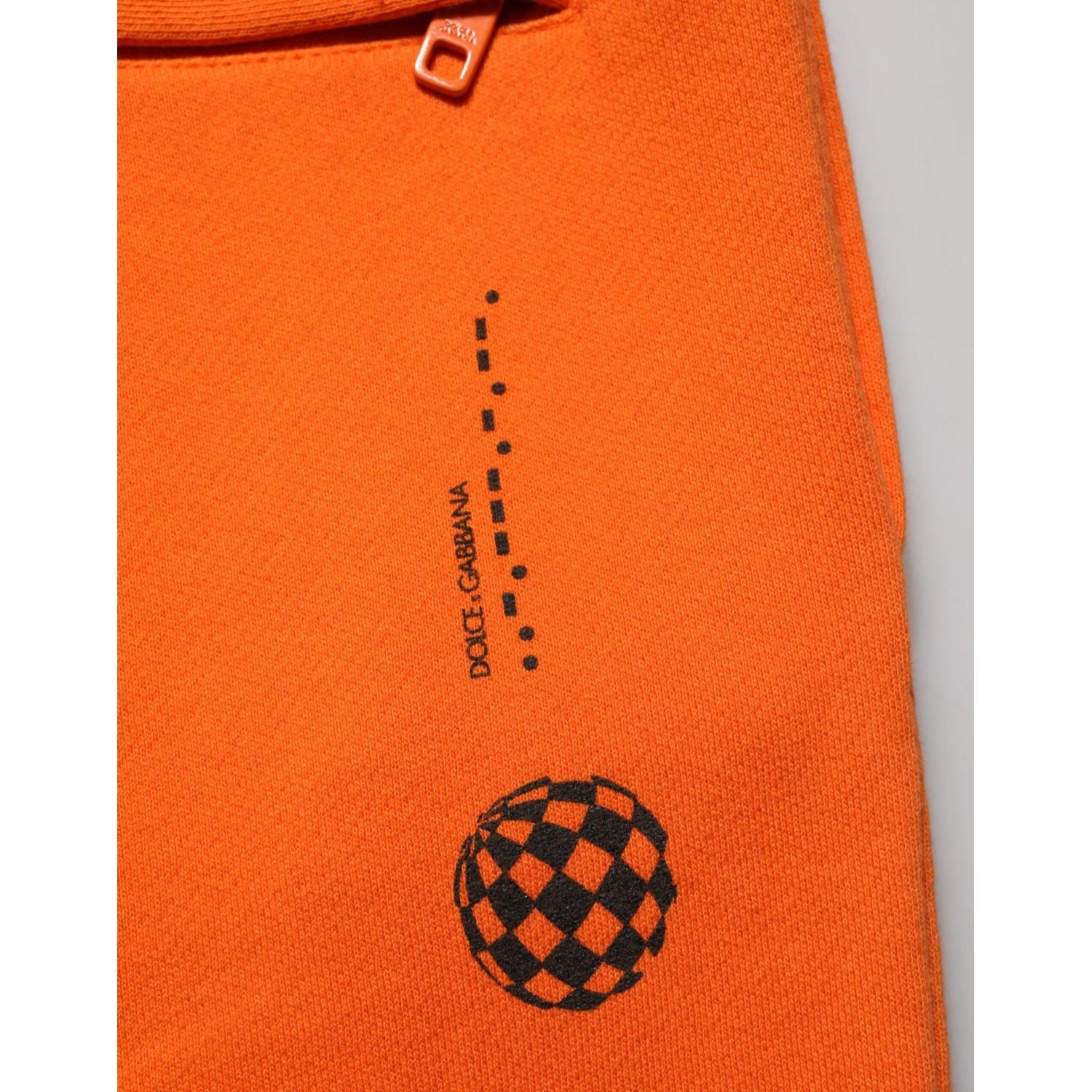 Dolce & Gabbana Orange Cotton DG VIB3 Logo Drawstring Sweatpants Pants