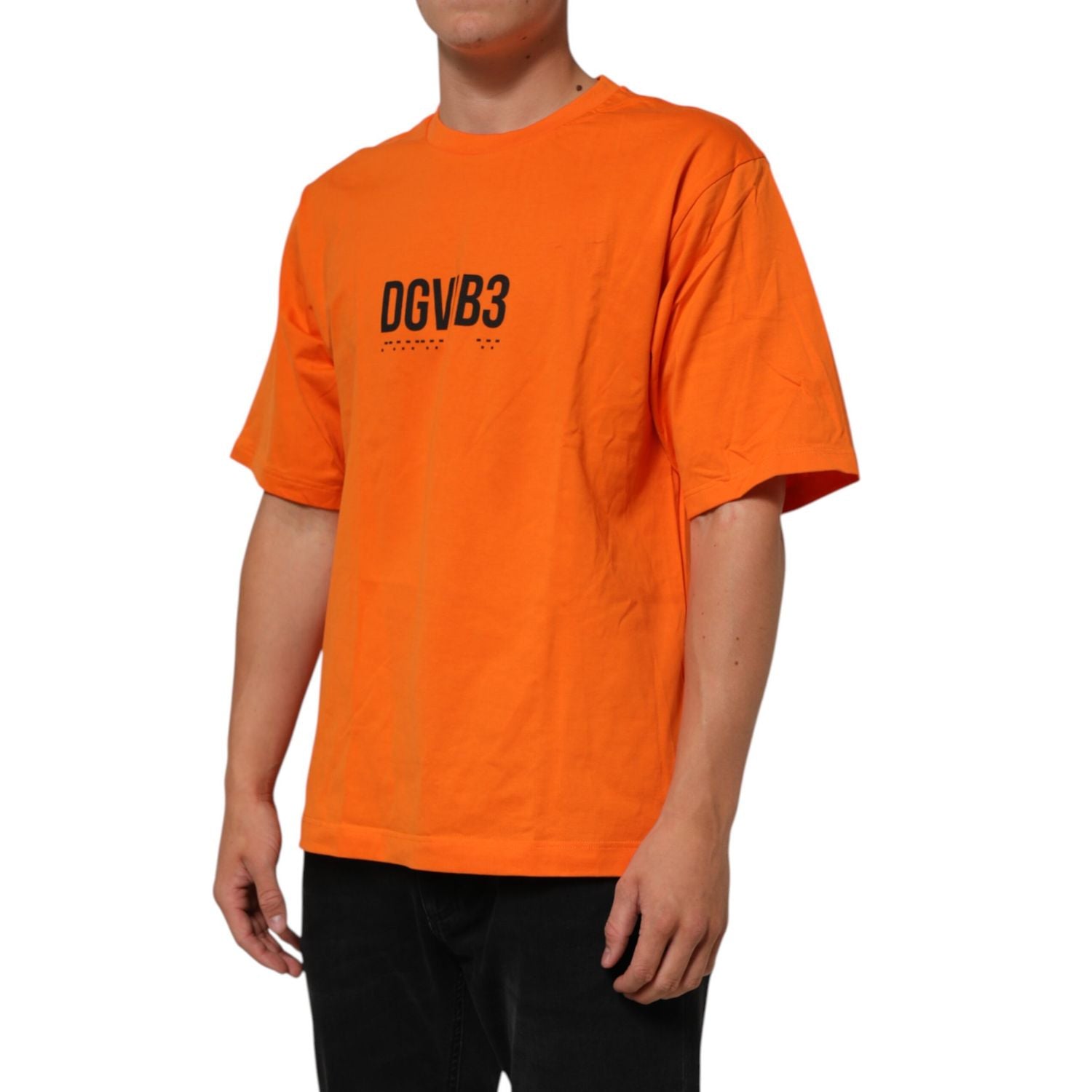 Dolce & Gabbana Orange DGVIB3 Crew Neck Short Sleeves T-shirt