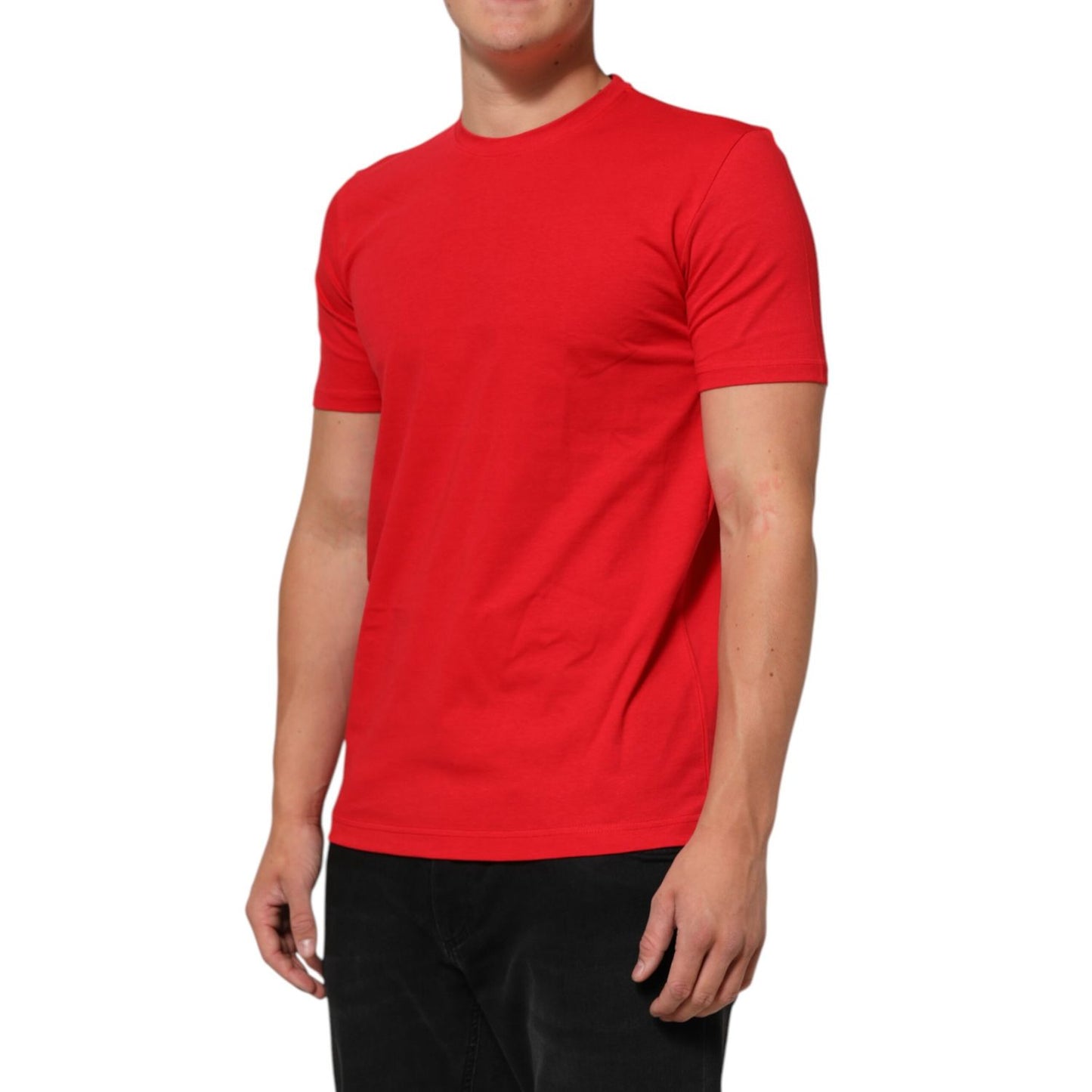 Dolce & Gabbana Red Goodluck 2023 Cotton Crew Neck T-shirt