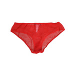Dolce & Gabbana Red Nylon Sheer Mesh Lace Brief Panty Underwear