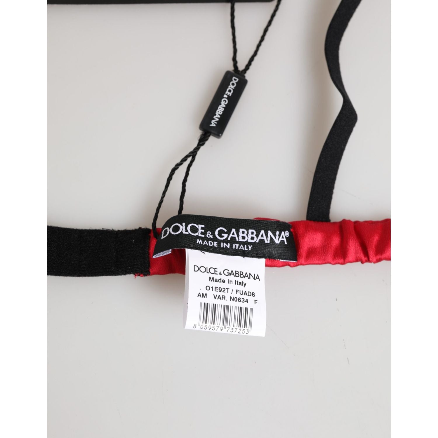 Dolce & Gabbana Red Silk Satin Triangle Soft Cup Br Underwear