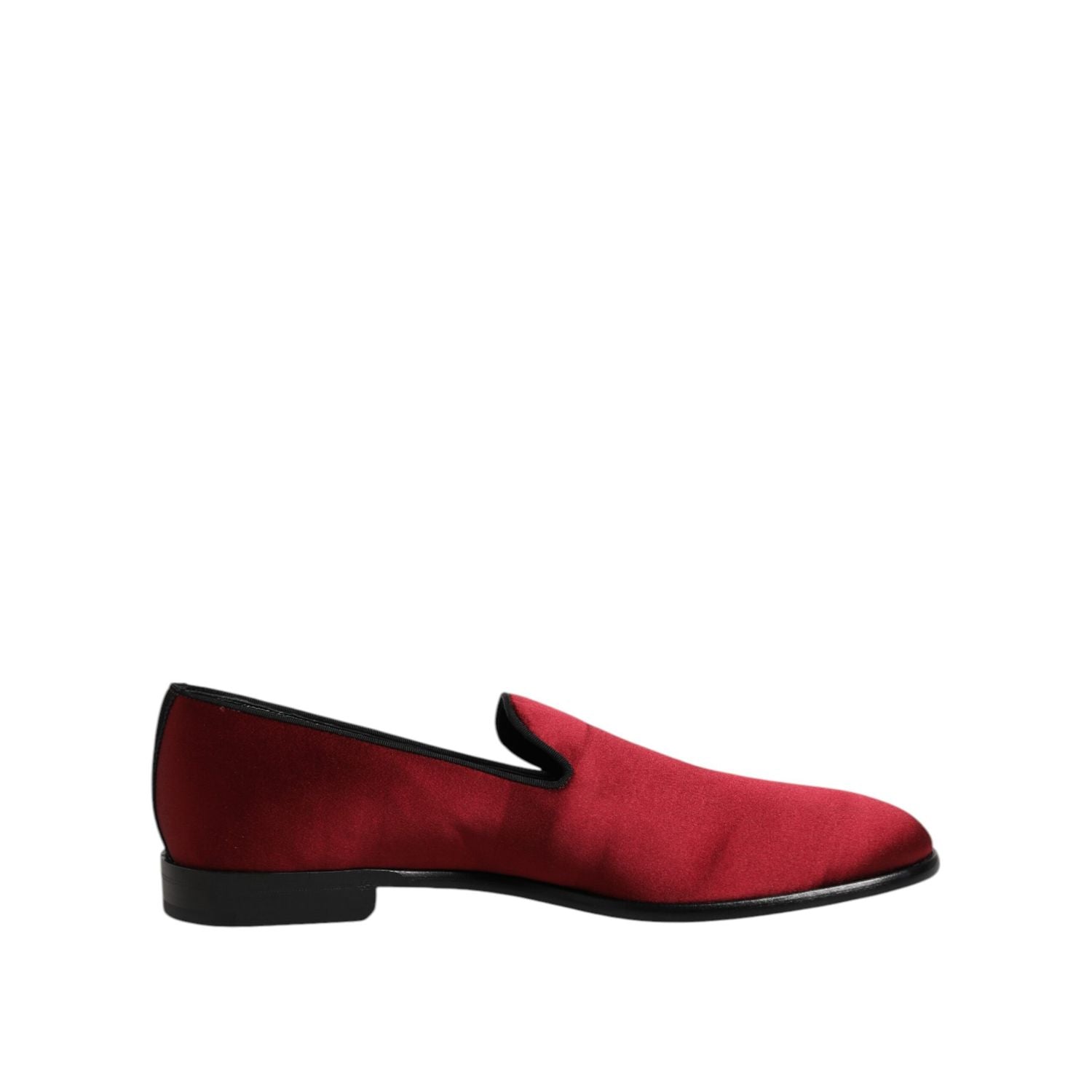 Dolce & Gabbana Red Velvet Slip On Loafers Formal Shoes