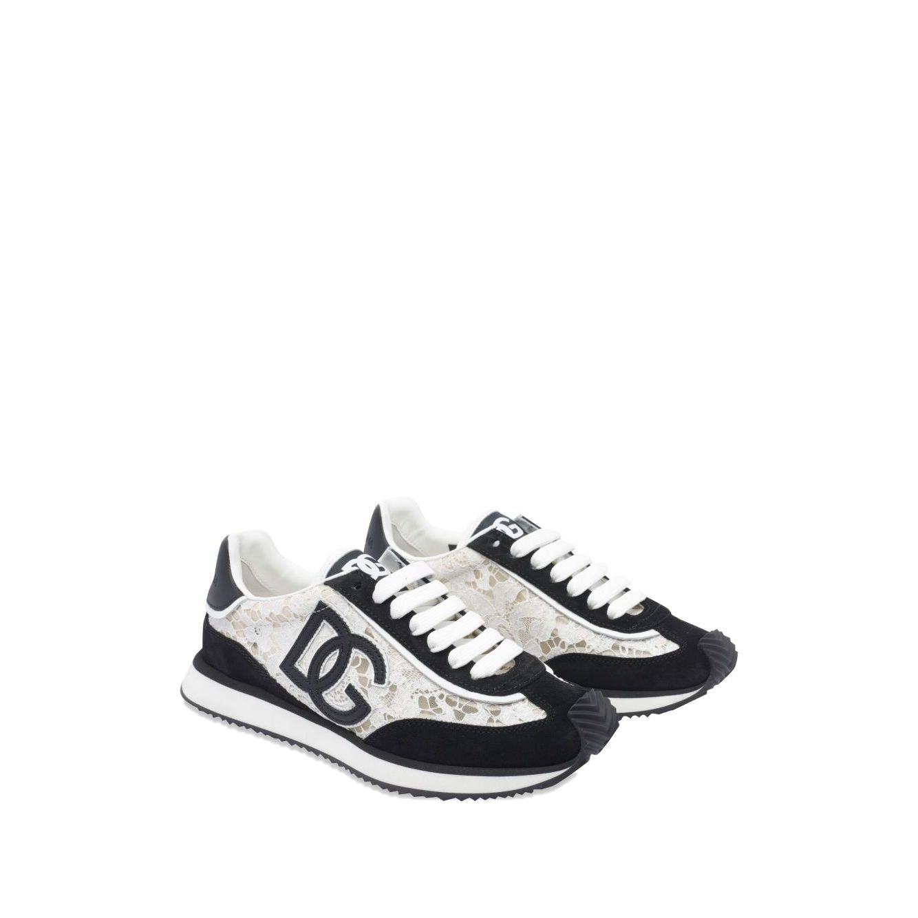 Dolce & Gabbana Sneakers White with lace-up fastening, rubber sole, branded heel counter, and logo patch. Stylish DG Cushion sneakers.