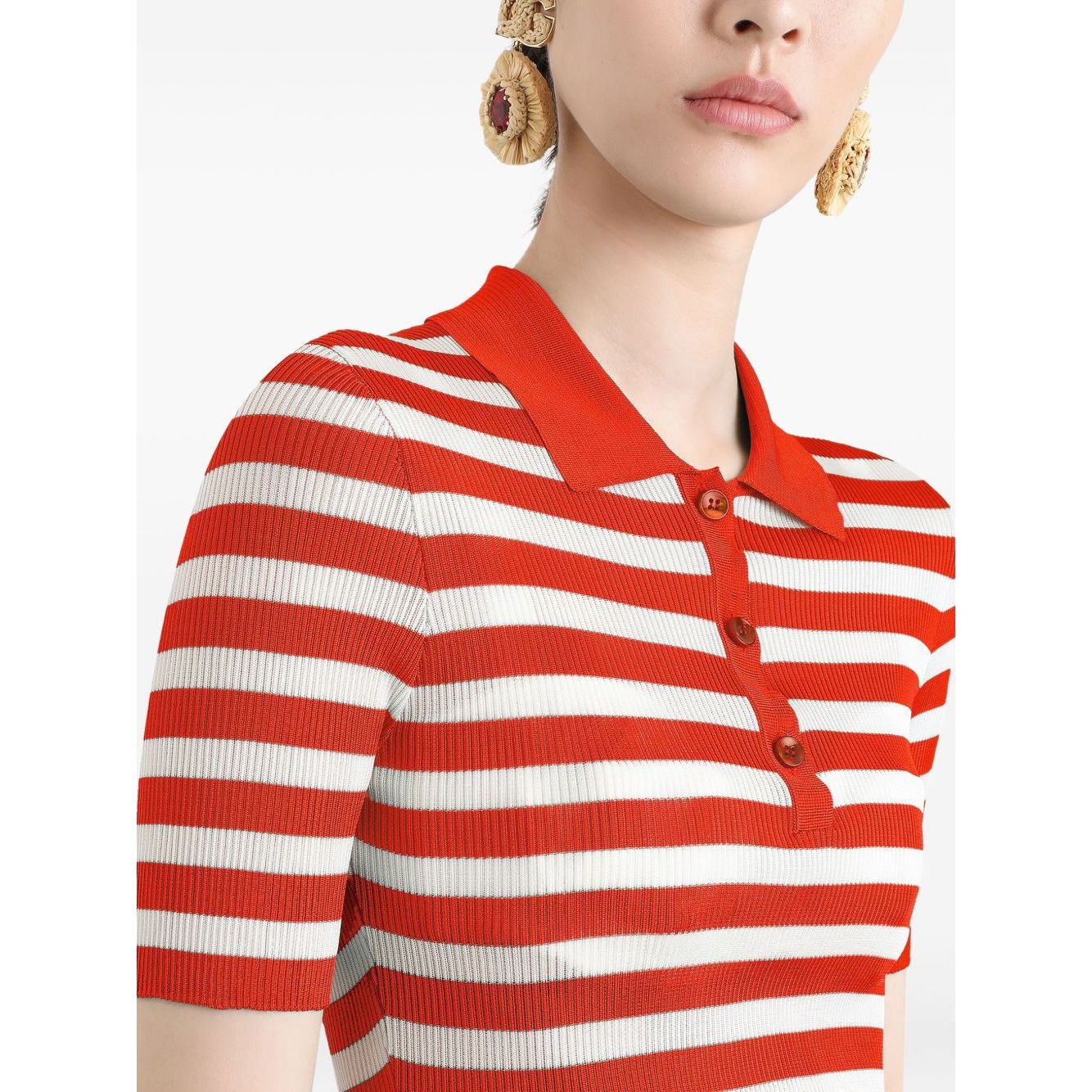 Dolce & Gabbana Striped Polo Top Topwear