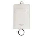 Dolce & Gabbana White Calf Leather Lanyard Logo Card Holder Men Wallet with ring fastening, card slots, and logo details