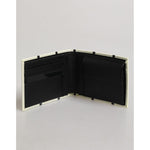 Dolce & Gabbana White Leather DG Crown Royals Bifold Card Holder Wallet interior view