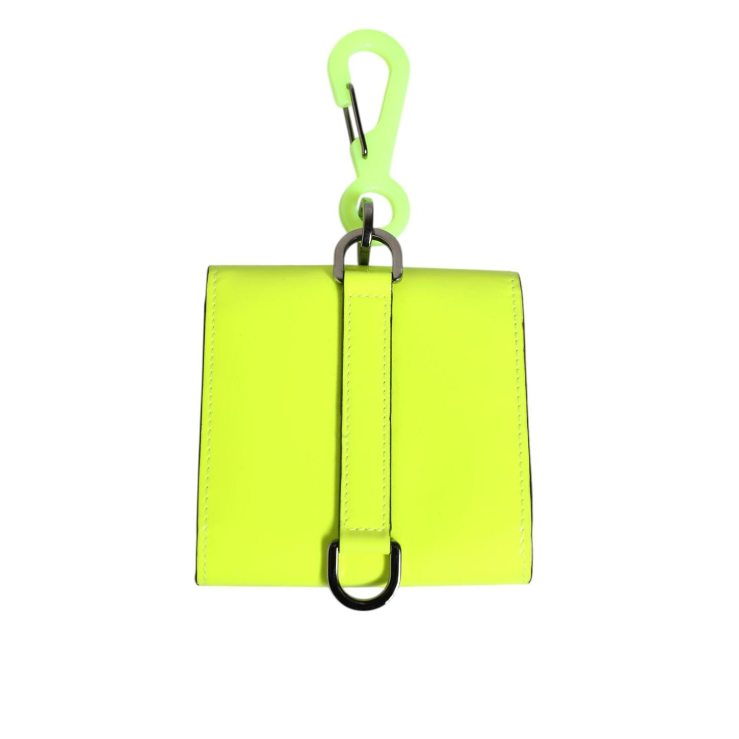 Dolce & Gabbana Yellow Green Bifold DG Logo Neck Strap Cardholder Wallet