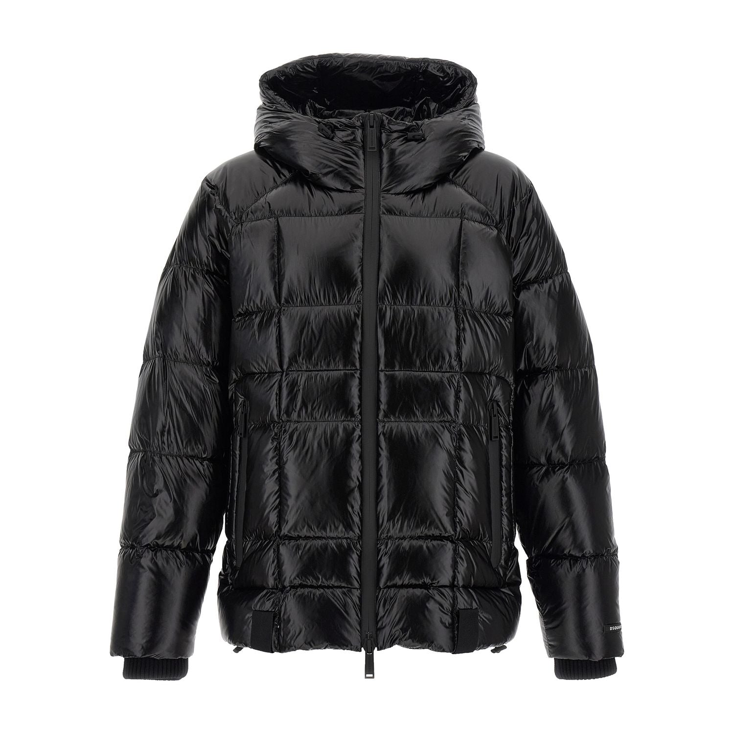 Dsquared² Black Polyamide Full-Length Jacket