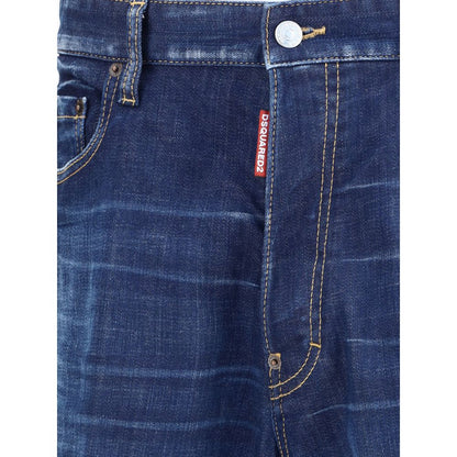 Dsquared² Blue Cotton Relaxed Fit Jeans