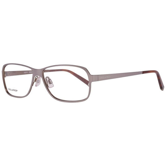 Dsquared² Gray Metal Glasses (Frames) with gunmetal finish, model DQ5057-015-56, featuring metal material and modern design.
