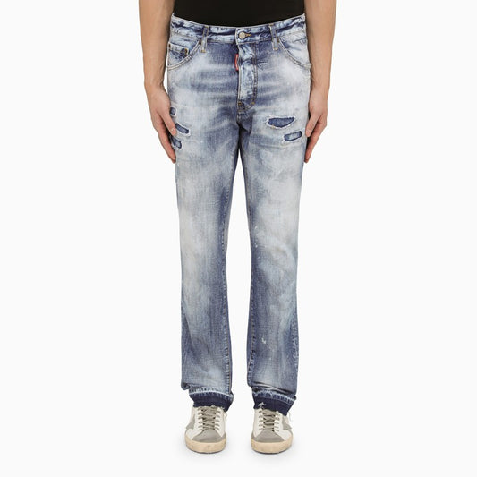 Dsquared2 Dsquared2 Navy blue washed jeans with denim wear LDin,Men,Men > Clothing,Men > Clothing > Jeans,Spring - Summer 2024,Yes Eu S71LB1388S30309/O_DSQUA-470_202