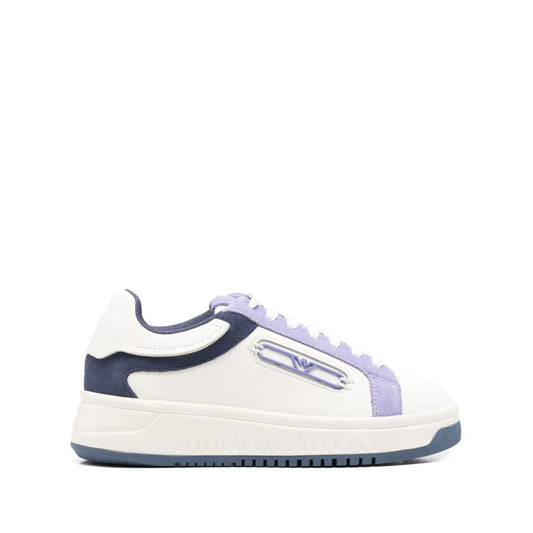 EMPORIO ARMANI EXCLUSIVE Emporio Armani Leather sneakers with suede details and eagle plate Sneakers