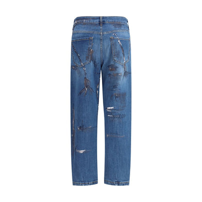 Ella Blue Cotton Slim Fit Jeans