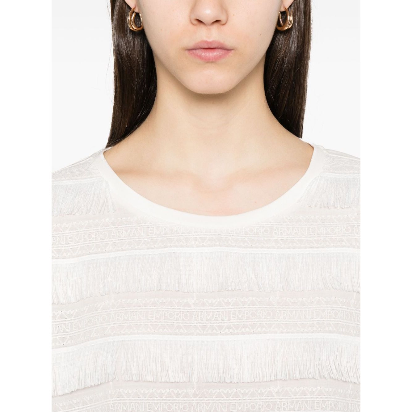 Emporio Armani T-shirt with fringes