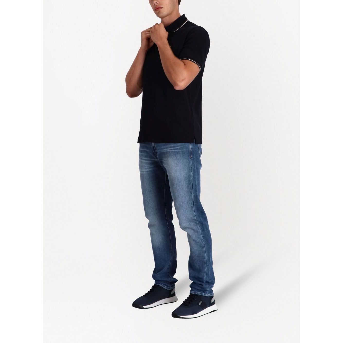 Emporio Armani T-shirts and Polos Blue Topwear