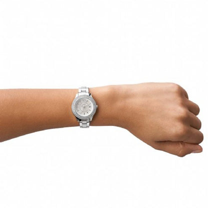 FOSSIL Mod. ES5137 wristwatch for ladies with 30 mm case, shown on wrist. Official packaging included.