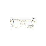 Frankie Morello Gold Metallic Fiber Men's Frame Aviator Eyeglasses