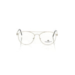 Frankie Morello Silver Metallic Unisex Frame - stylish Italian aviator eyeglasses with metallic fibre and silver accents.